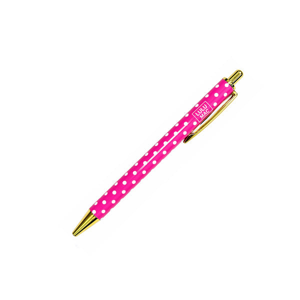 LULU MAC | Hot Pink/White Dot Ink Pen