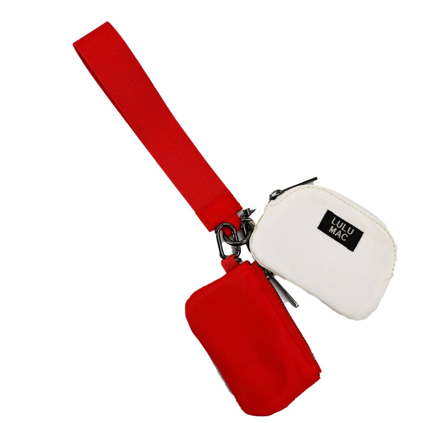 Lulu Mac Double Pouch Wristlet DP-8162 Cardinal/Ivory