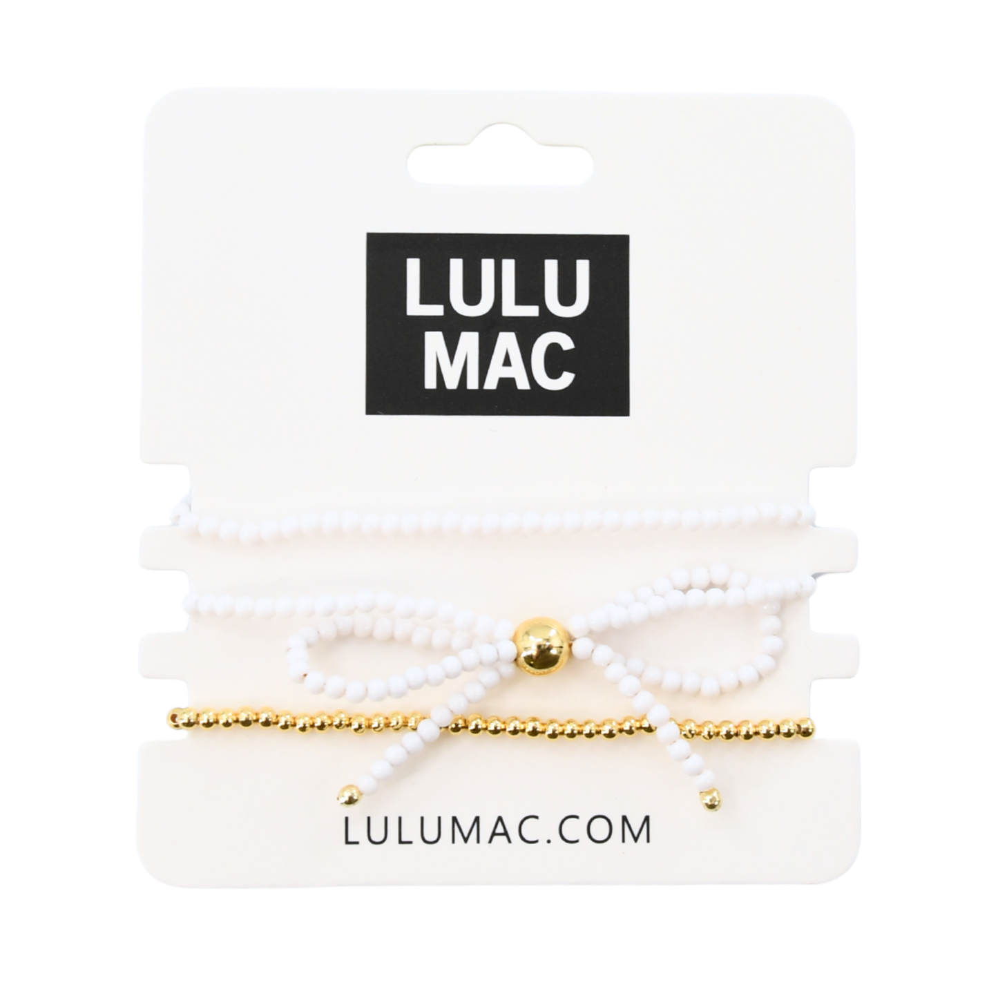 LuLu Mac White Bow Bracelet