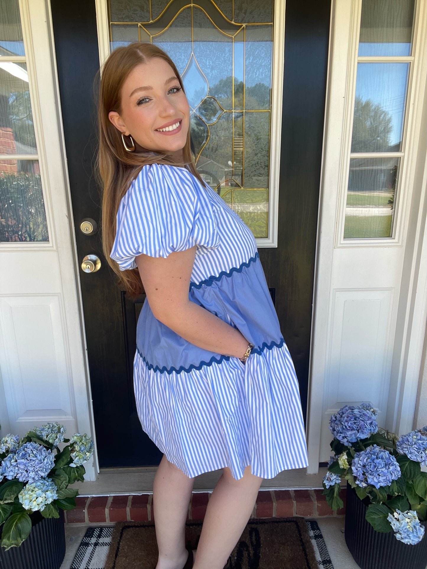 Blush Breeze Dress – Blue