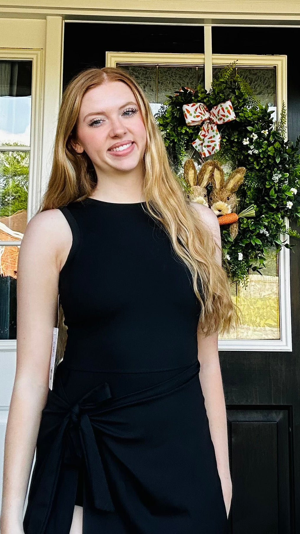 Kayla’s Premium Court skort dress with bow tie skirts: Black