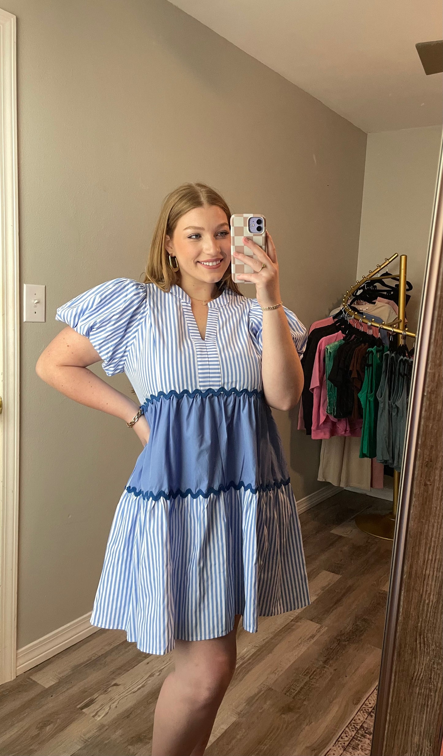 Blush Breeze Dress – Blue