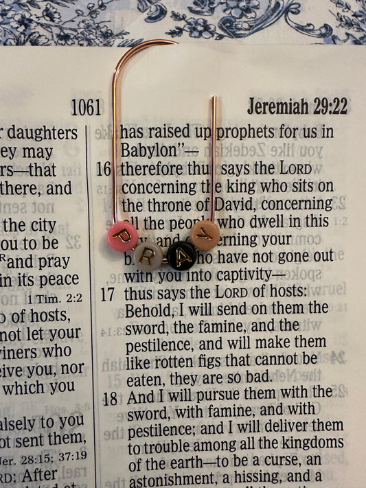 PRAY Bible Bookmark Clip