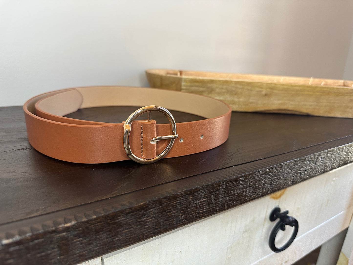 Brown Belt with Gold Buckle