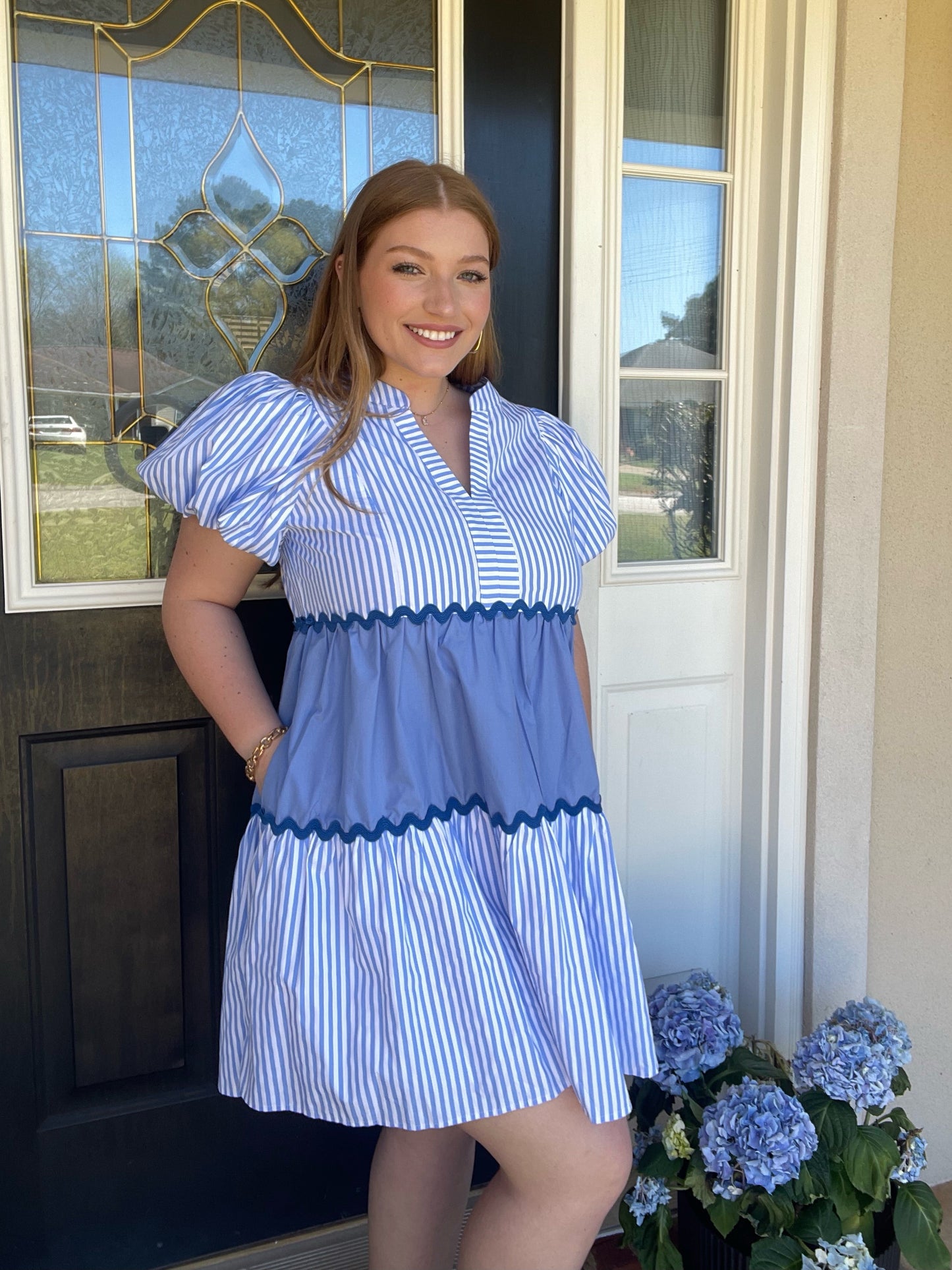 Blush Breeze Dress – Blue