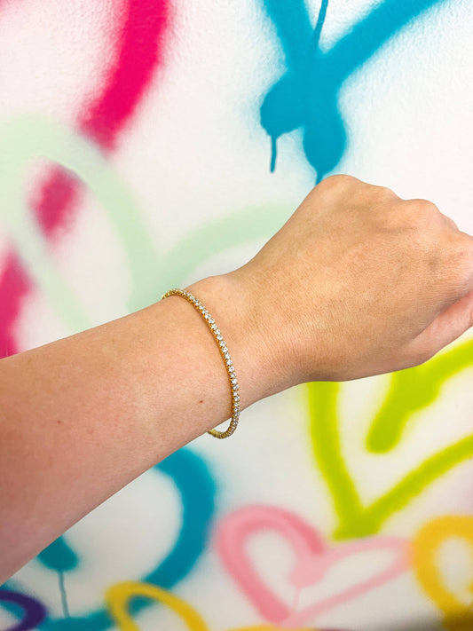 Dawn CZ Adjustable Bracelets: Clear