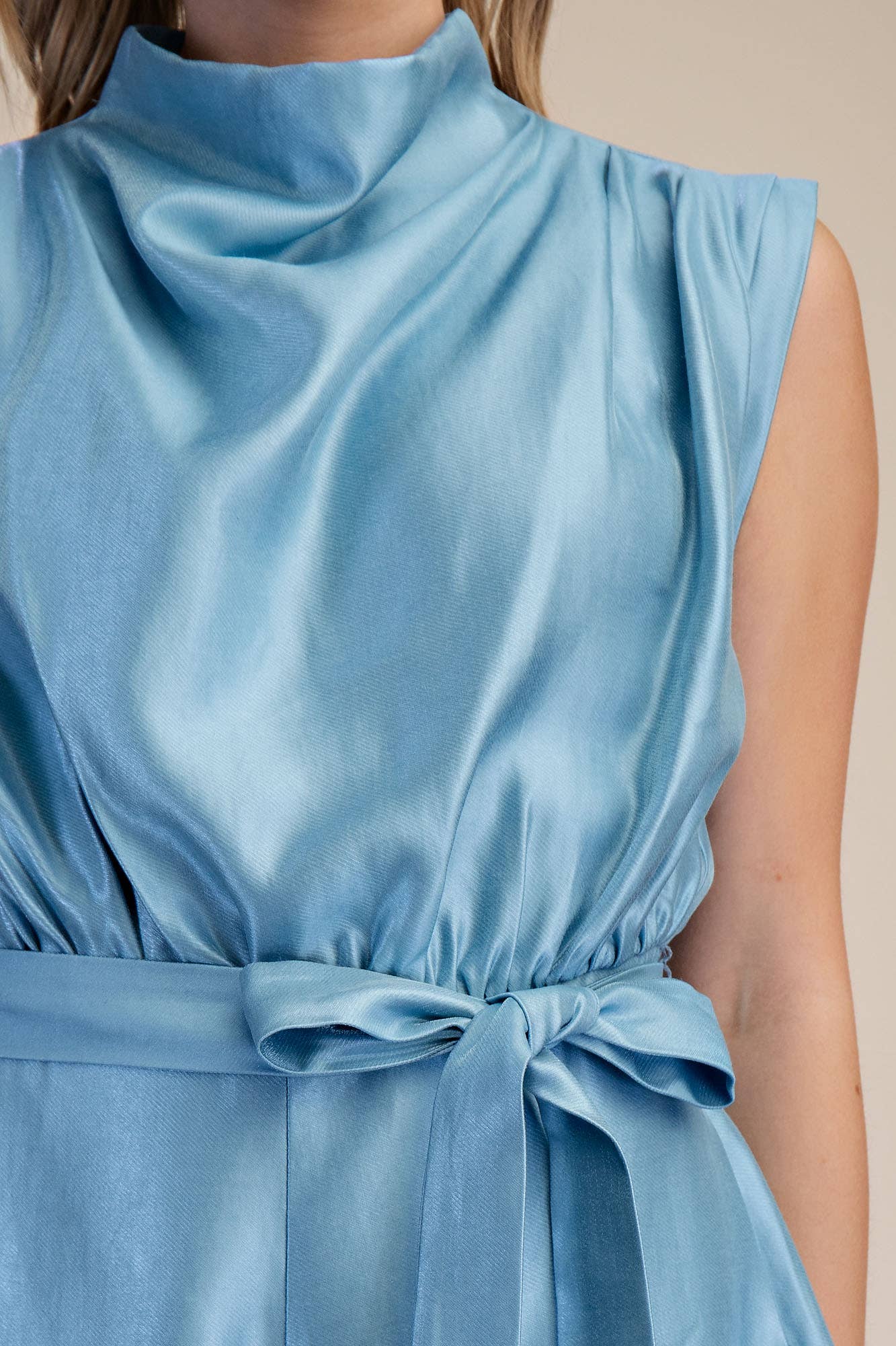 Cowl Neck Sleeveless Romper