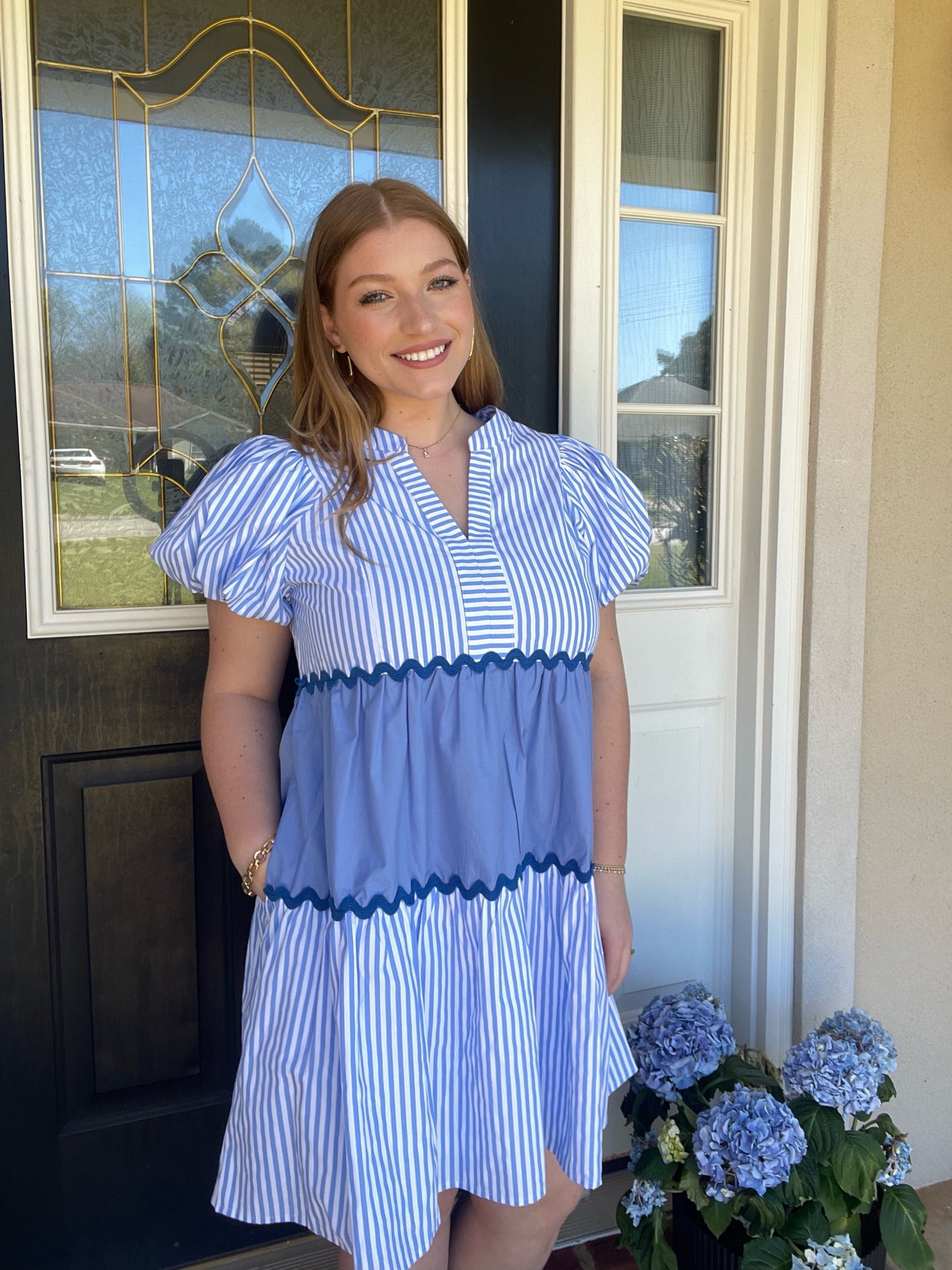 Blush Breeze Dress – Blue