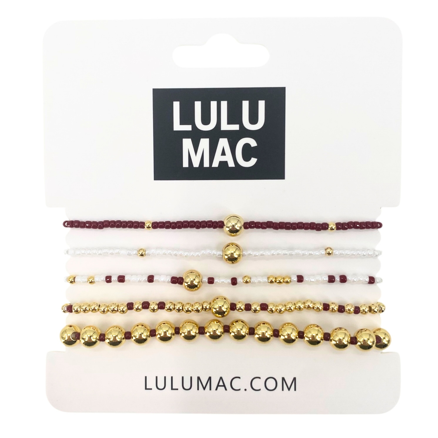 LuLu Mac Crimson & White Bracelet