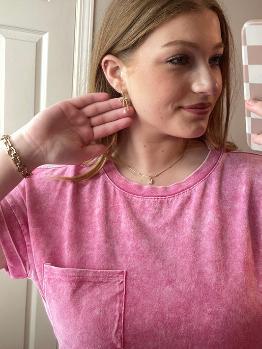 Bow Hoop Earrings Gold