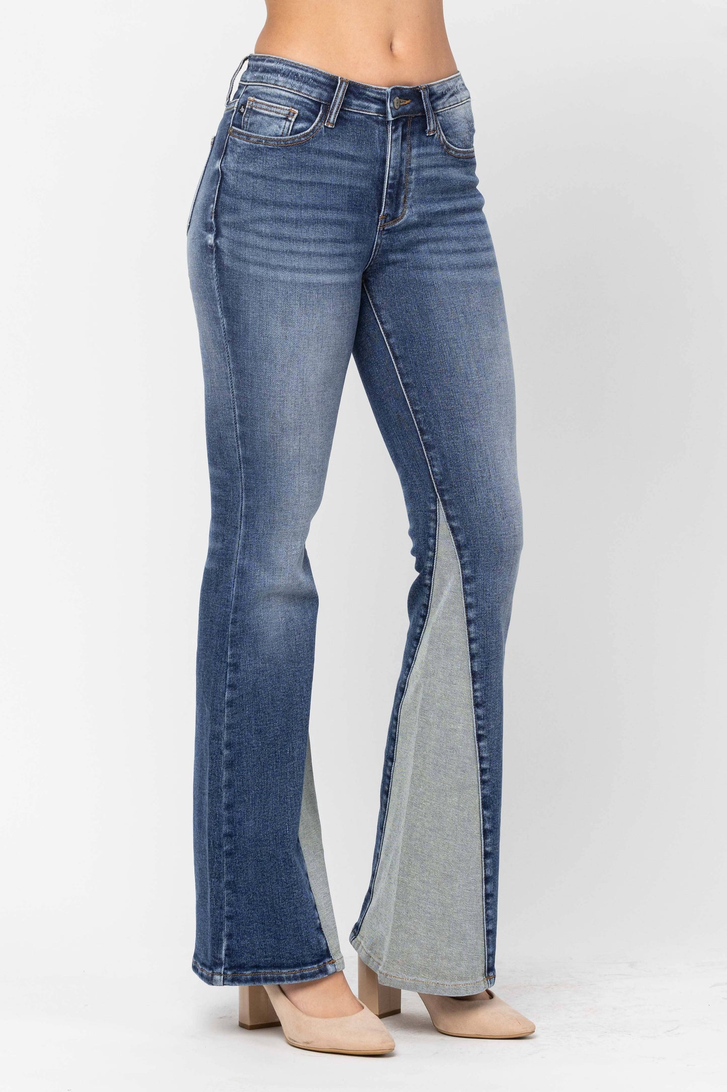 Midrise Inseam Panel Flare – Judy Blue