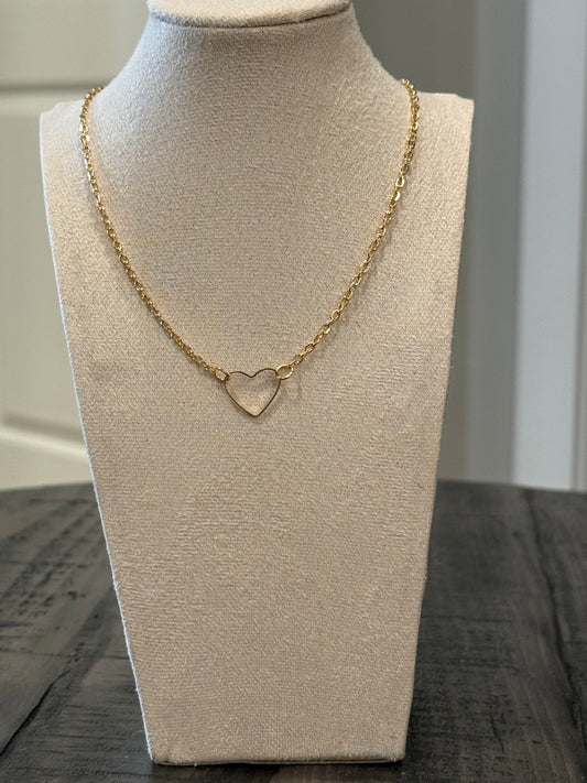 Skinny Open Heart Necklace
