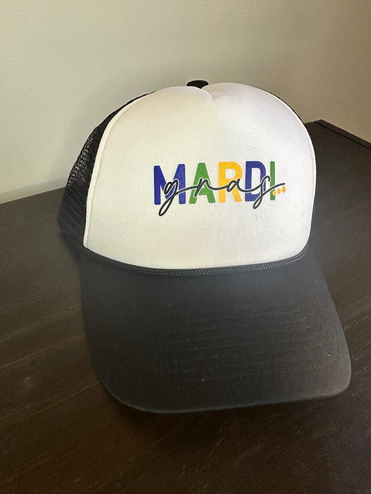 Mardi Gras Vintage Baseball Cap – Black
