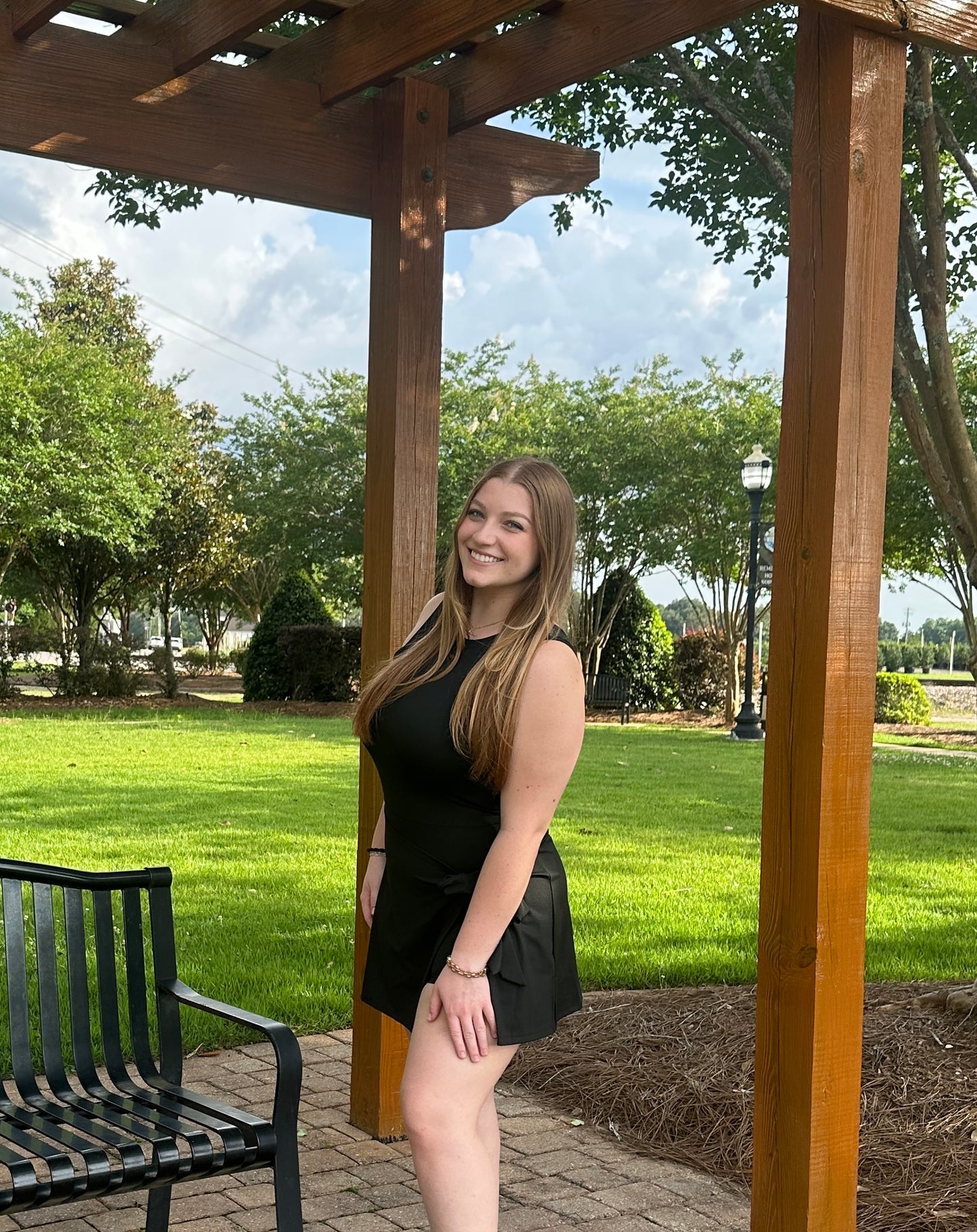 Kayla’s Premium Court skort dress with bow tie skirts: Black