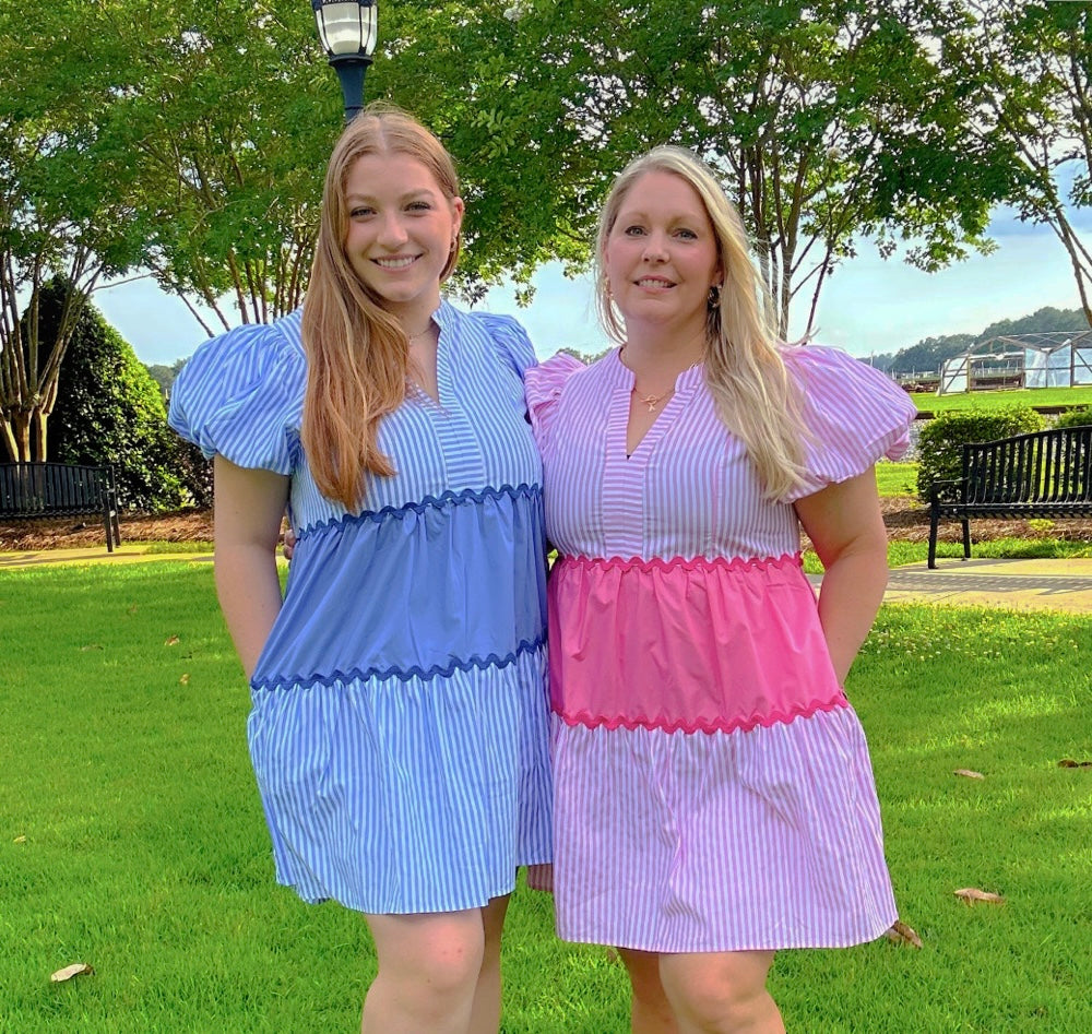 Blush Breeze Dress – Blue