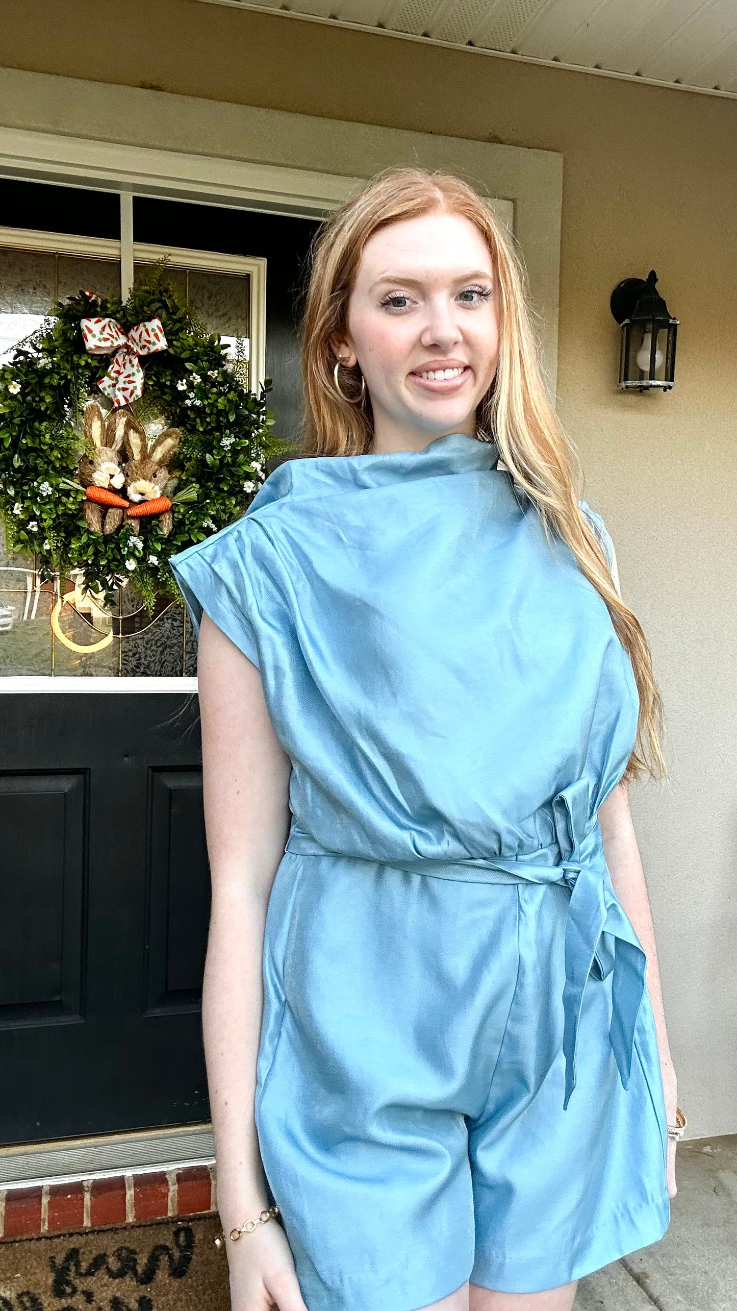 Cowl Neck Sleeveless Romper