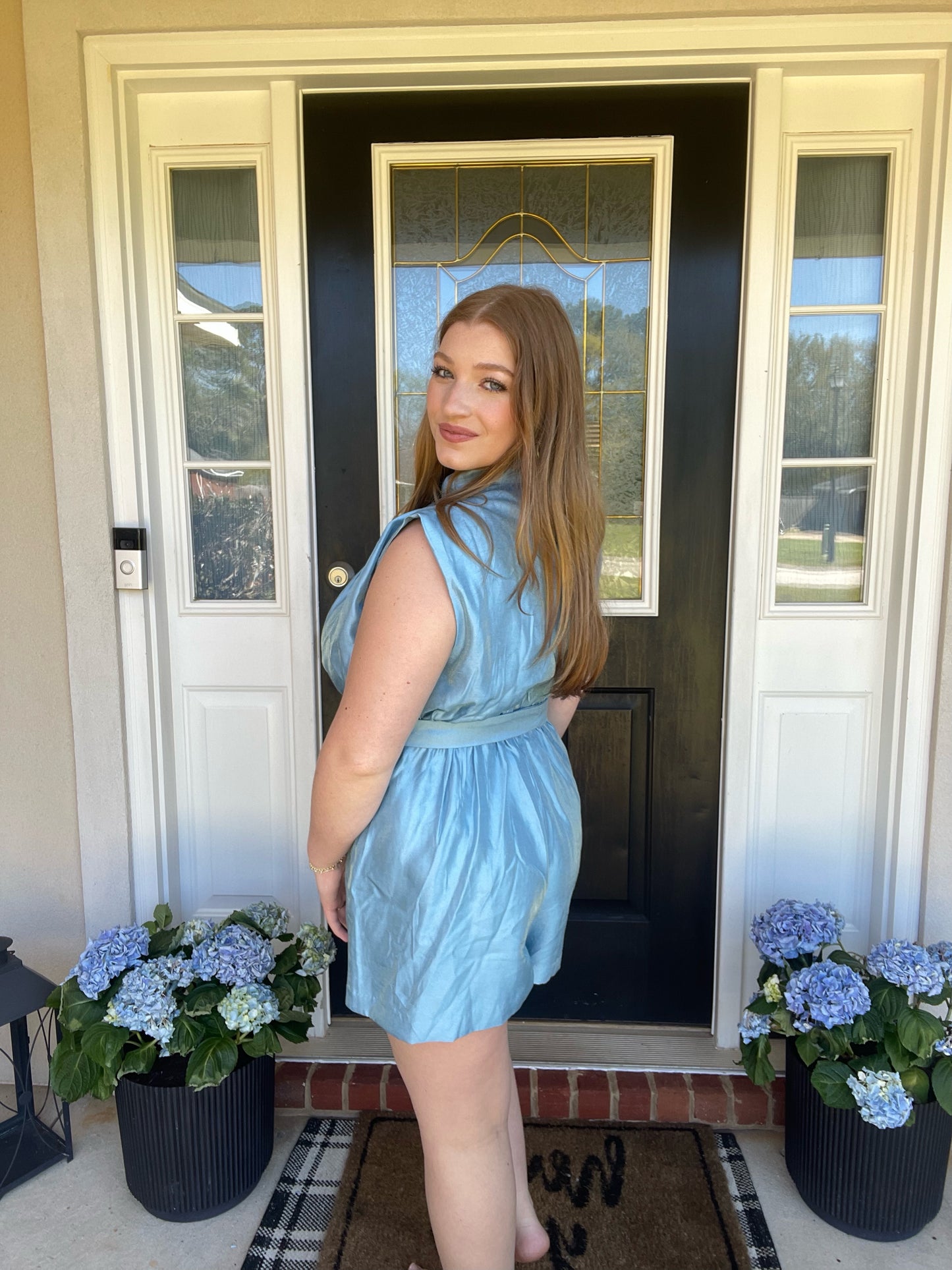 Cowl Neck Sleeveless Romper