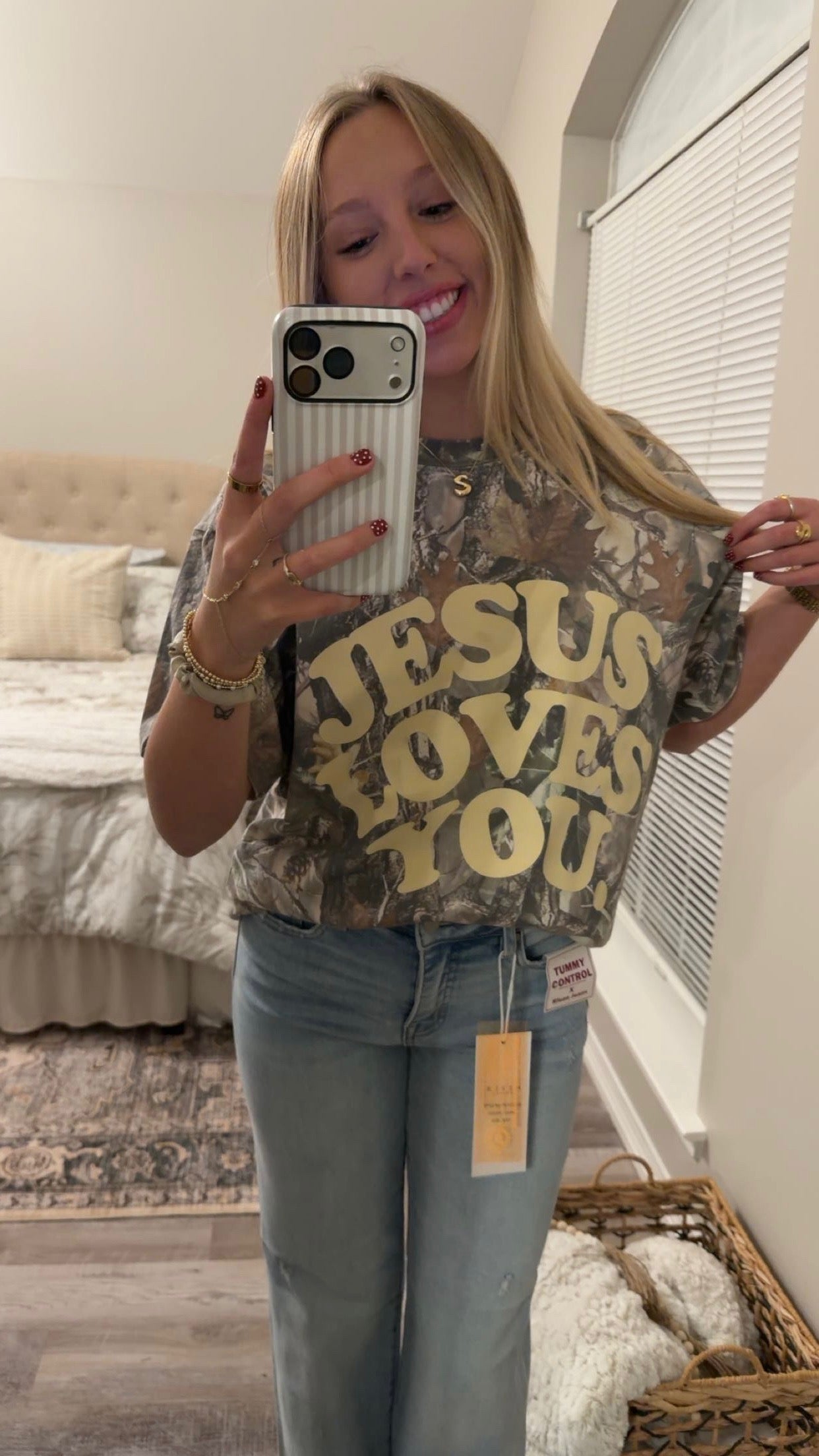 Jesus Loves You Oversized Camo Tee