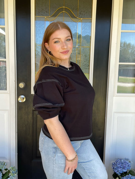 The Everyday Babe Top Black
