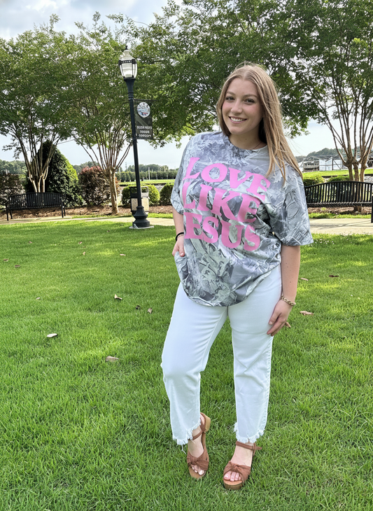 Camo Woodland Love Like Jesus Casual Tee