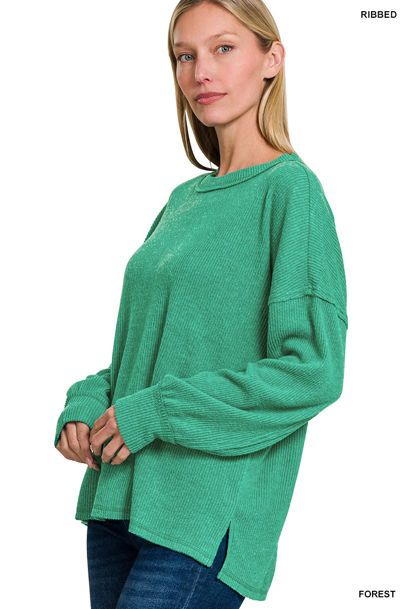 Forest Trail Ribbed Top