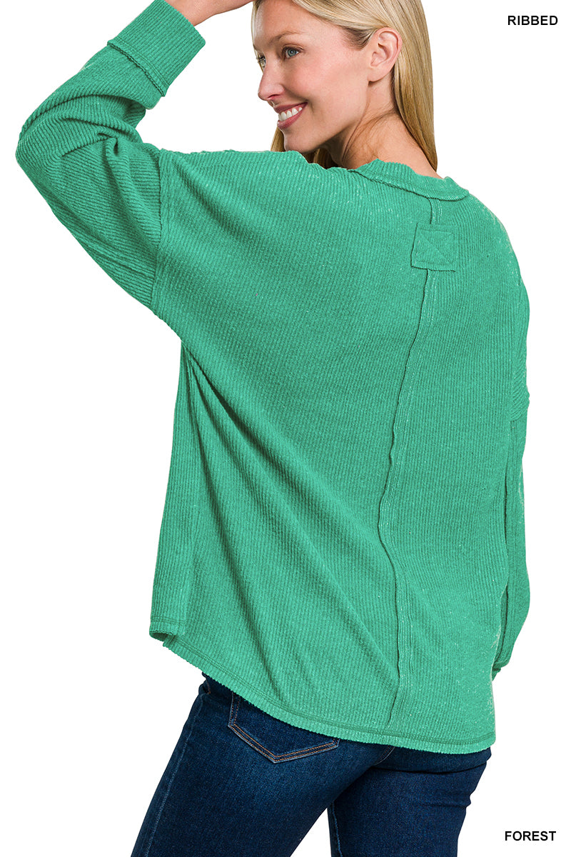 Forest Trail Ribbed Top
