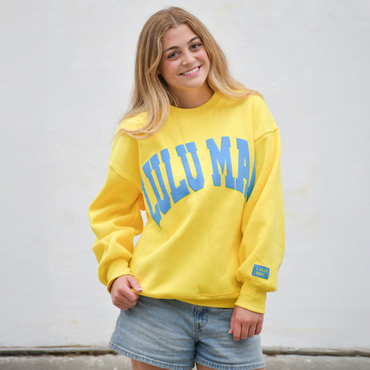 LULU MAC SWEATSHIRT | Yellow/ Cyan Puff