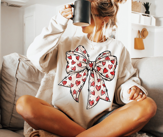 Valentine Bow Sweatshirt