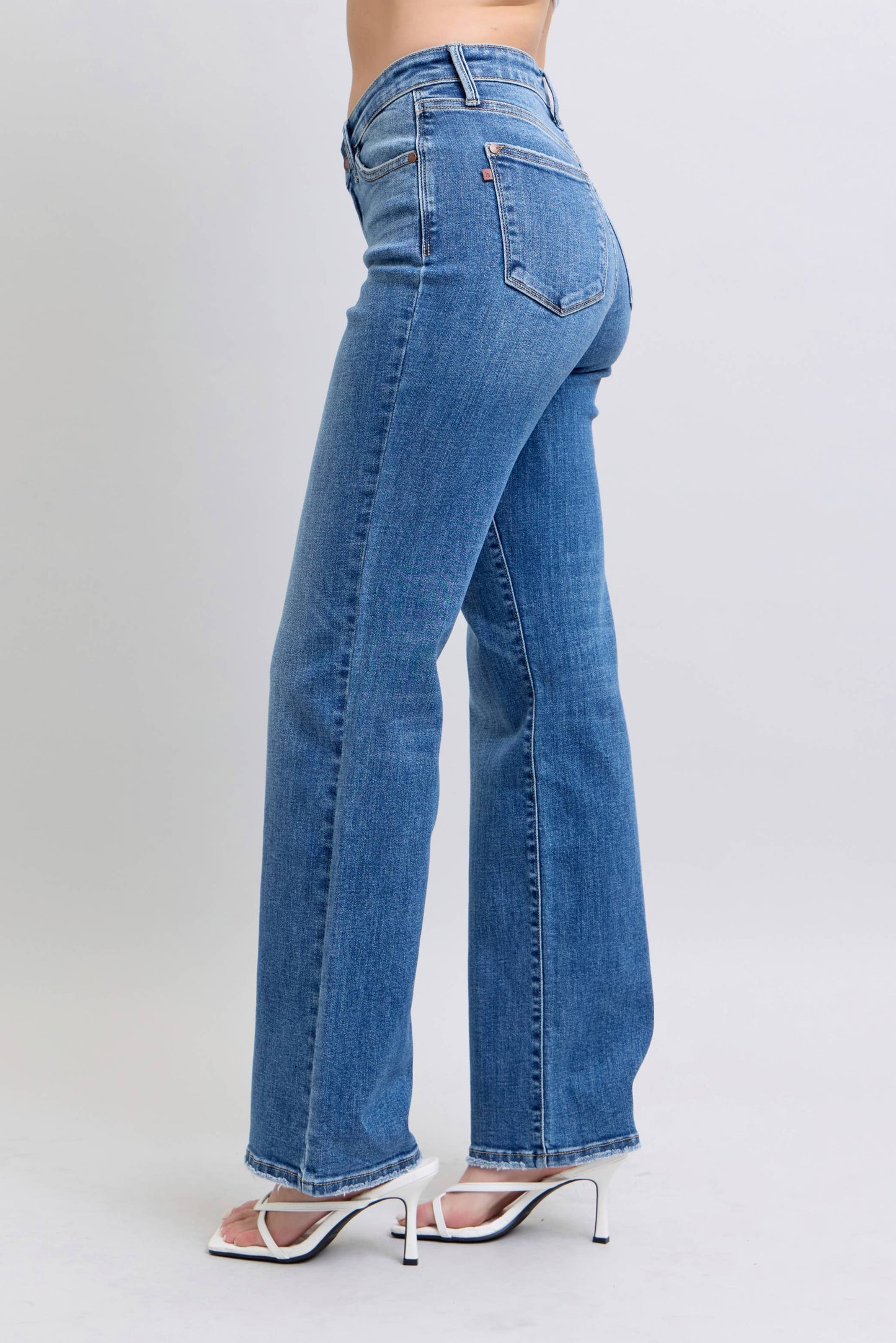 High Waisted V-Front WB Vintage Wash Straight Fit – Judy Blue