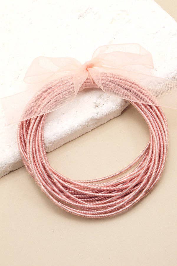 Guitar String Bracelets -20pcs set: ROSE