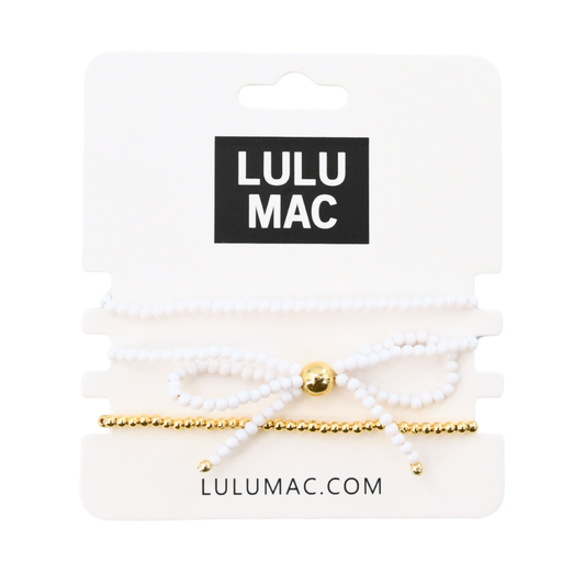 LuLu Mac White Bow Bracelet