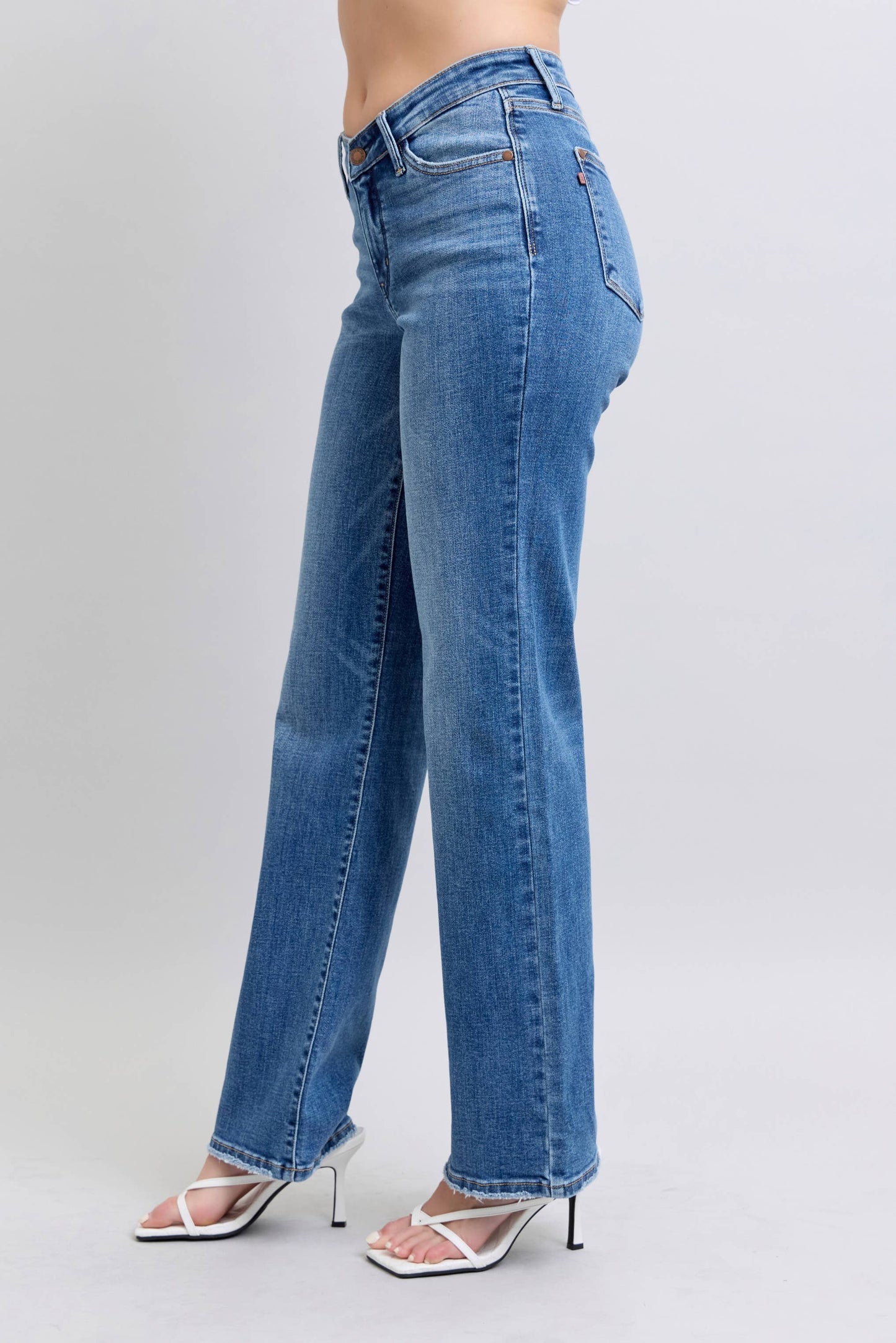 High Waisted V-Front WB Vintage Wash Straight Fit – Judy Blue