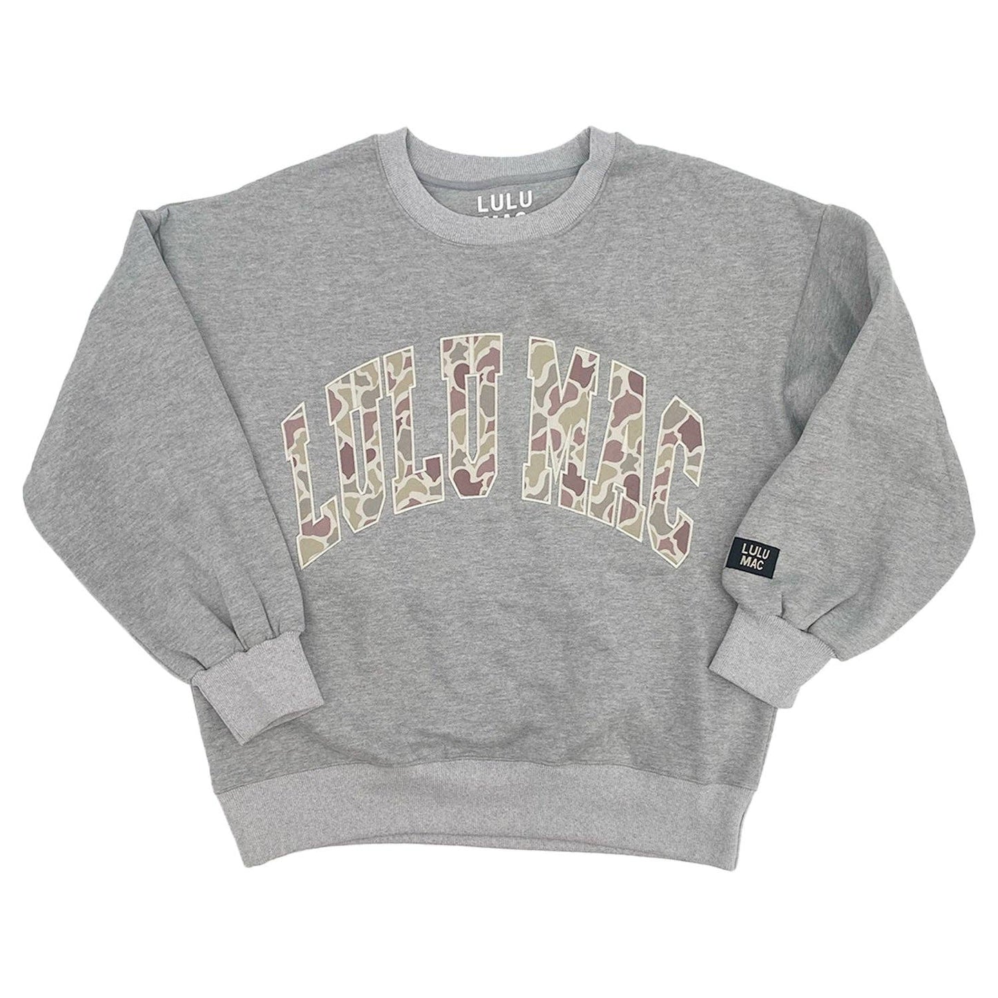 LuLu Mac Camo Sweatshirt – Light Grey