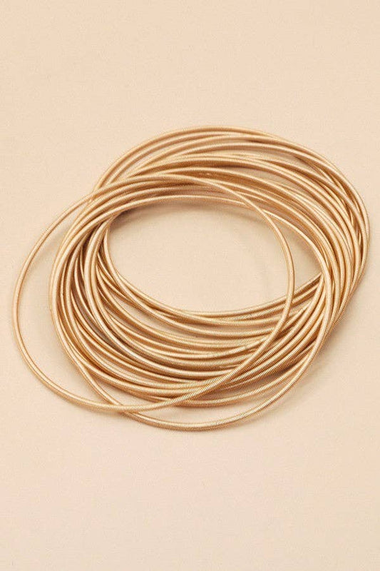 Guitar String Bracelets -20pcs set : GOLD