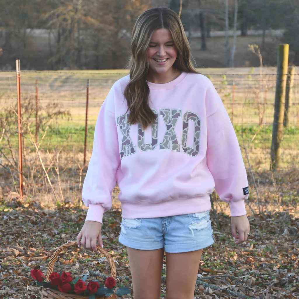 Lulu Mac XOXO Sweatshirt Pink Camo