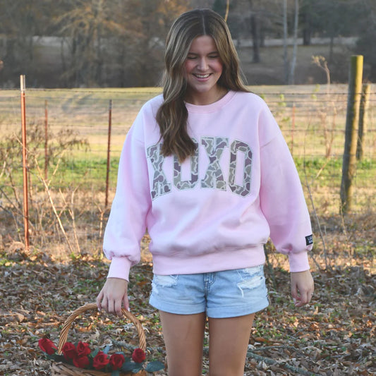 Lulu Mac XOXO Sweatshirt Pink Camo